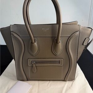 Celine Taupe Leather Women's Bag